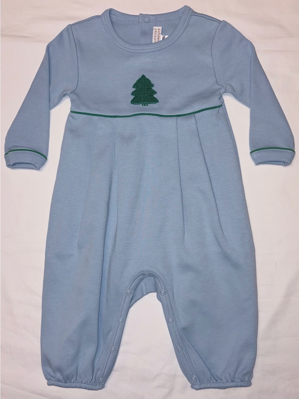The Beaufort Bonnet Co Bradford Romper with Christmas Tree sz 3-6 months NWT